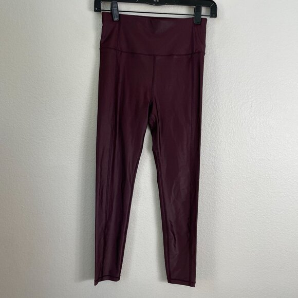Sweaty Betty Womens XS 7/8 Length Leggings Maroon Activewear - Picture 1 of 7